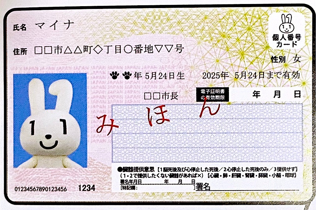 tarjeta mynumber