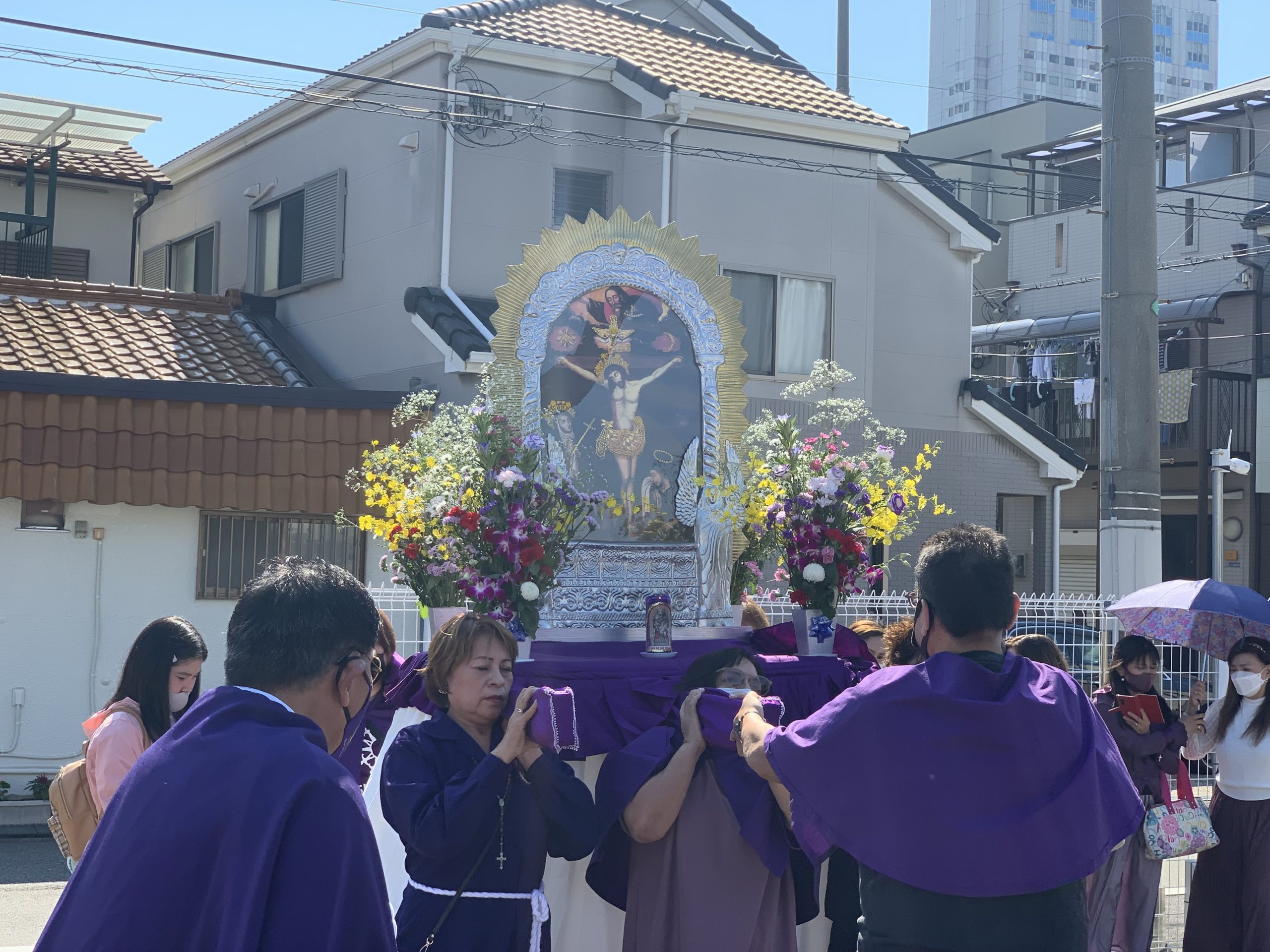 Procesion Señor de los Milagros en Japon